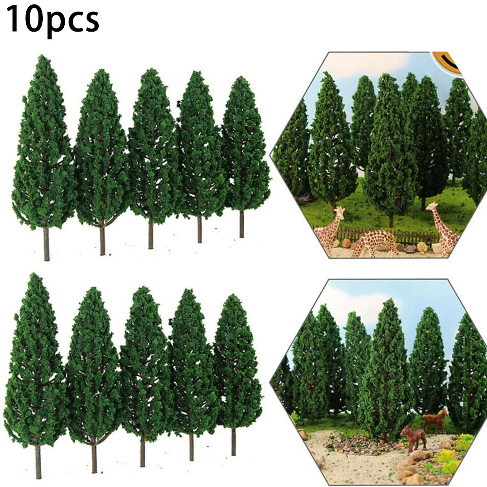 Model Complete Trees High Quality Model Pine Trees 10pcs 15cm Accessories Green Layout Plastic For Scale Railway