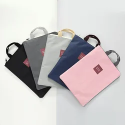 Korean Simple Solid A4 Big Capacity Document Bag Business Briefcase Storage File Folder for Papers Stationery Student Gift