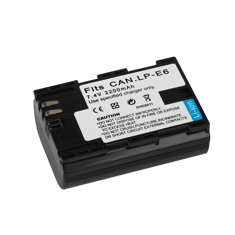 LP-E6 LP E6 2200mah Battery For Canon EOS 6D 7D 80D 5DS R 5D Mark II 5D Mark III EOS 5DS R LPE6 Rechargeable Batteries