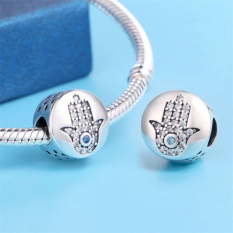 Colgante de la serie Azul de Plata de Ley 925, adecuado para pulsera de hueso de serpiente, regalo de joyería, gran oferta