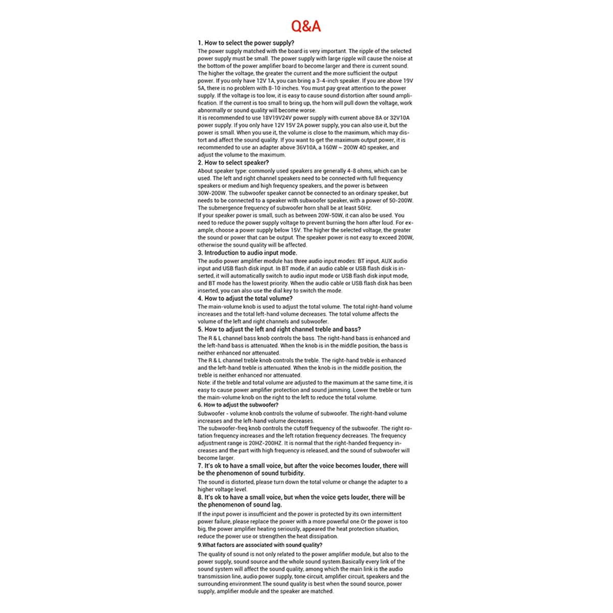 كفاءة الجيل الثالث 2.1 قناة بلوتوث مكبر كهربائي المجلس B