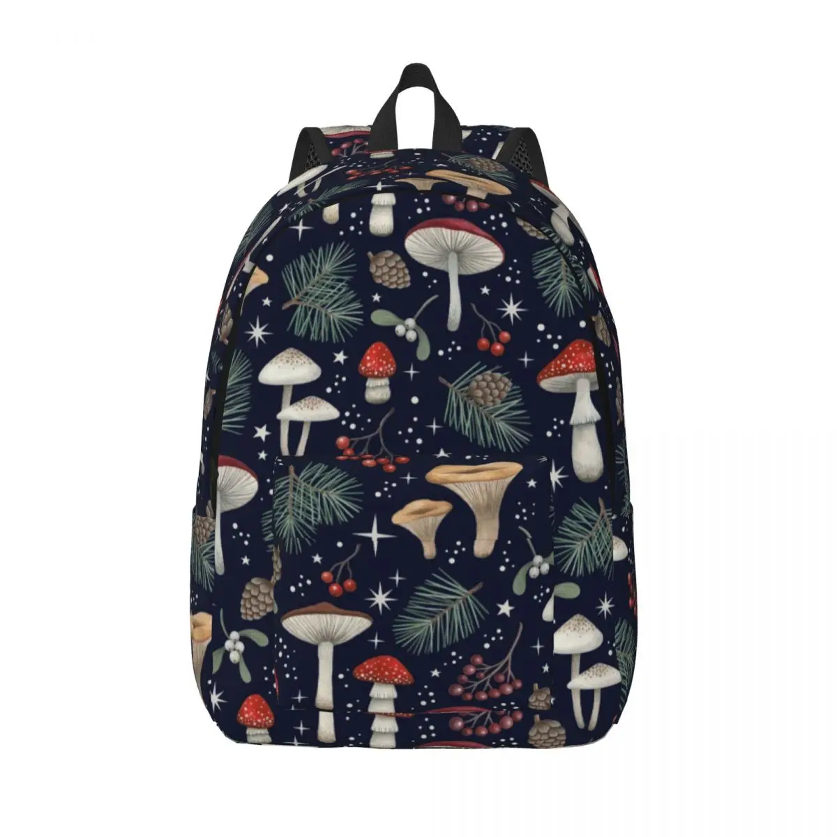 Mochilas de lona Winter Forest para homens e mulheres, resistente à água, bolsa mágica psicodélica, bolsas impressas, bolsa de escola universitária