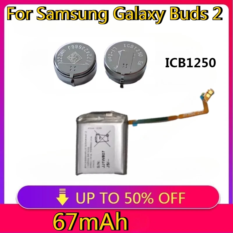 

New High Quality Battery EB-BR510ABY for Samsung Galaxy Buds 2 Buds2 Pro SM-R510 Earphone Headset Battery ICB1250 NS1250