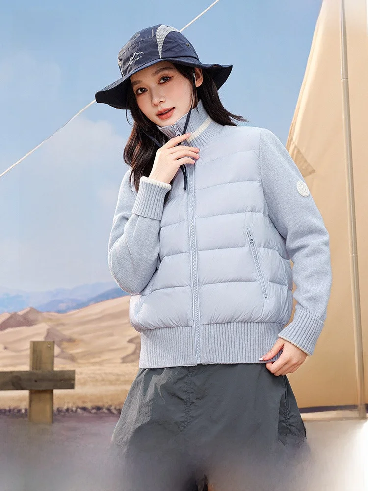 

Lightweight Spring New Women's down Jaet Knitted Casual Faion Commuting Versatile SNOW FLNG Straight Cut Nylon Fiber