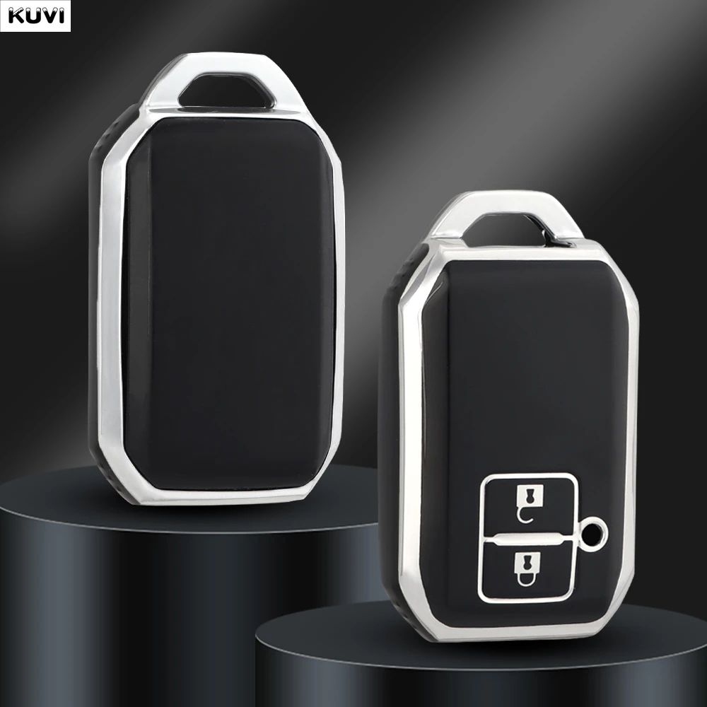 Fashion TPU Car Remote Key Case Cover Shell For Suzuki Ertiga Swift Wagon R 2 Button Protected Holder Keyless Fob Accessories
