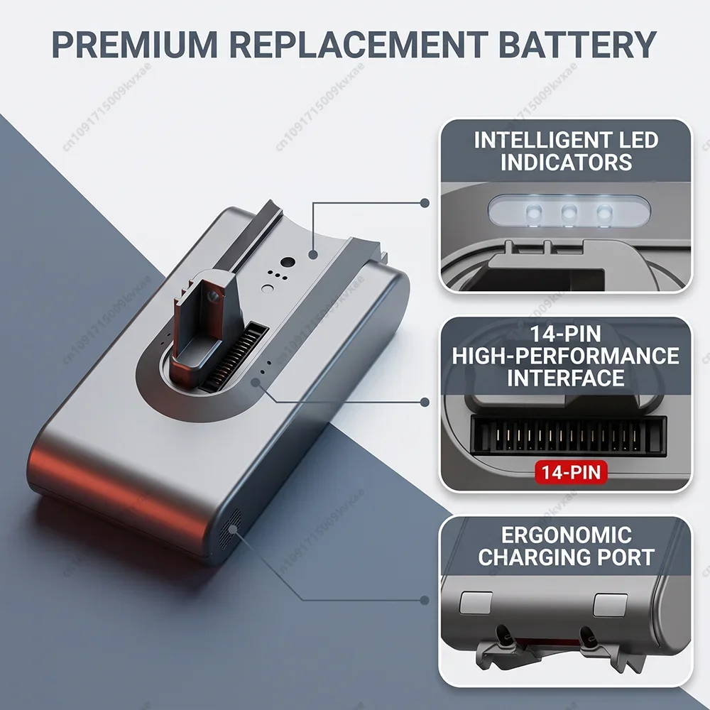 High Capacity 25.2V 5000mAh Lithium Battery for Dreame V11SE V12 Pro VVT1 VVN6 Wireless Vacuum Cleaner Spare Accumulator