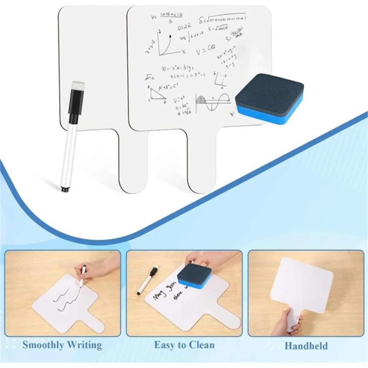 A77K 10 Packs Dry Erase Boards with Handle, 8