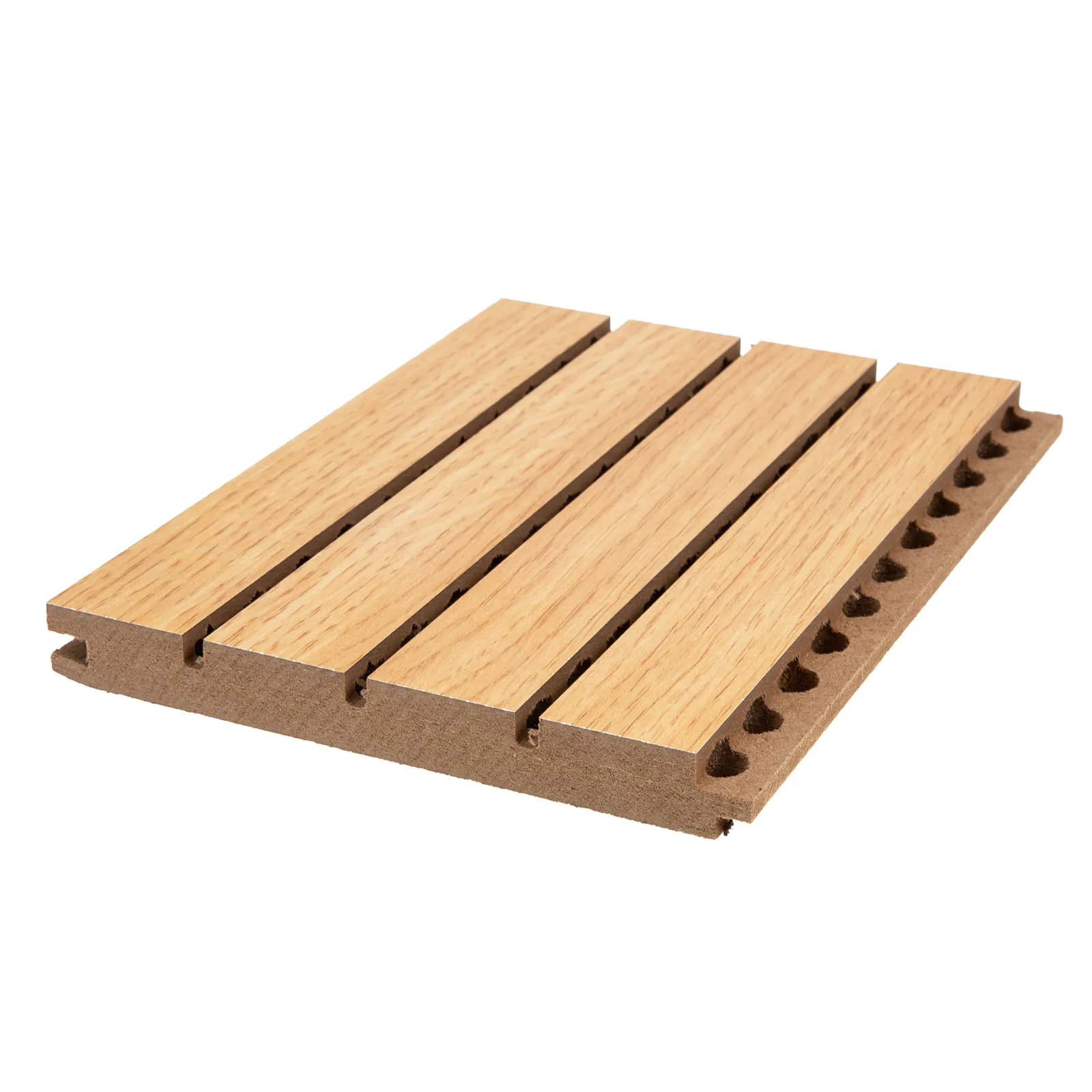 

Wood Perforated Sound Absorbing Panels Acoustic Material Soundproof Insulation Slot Board