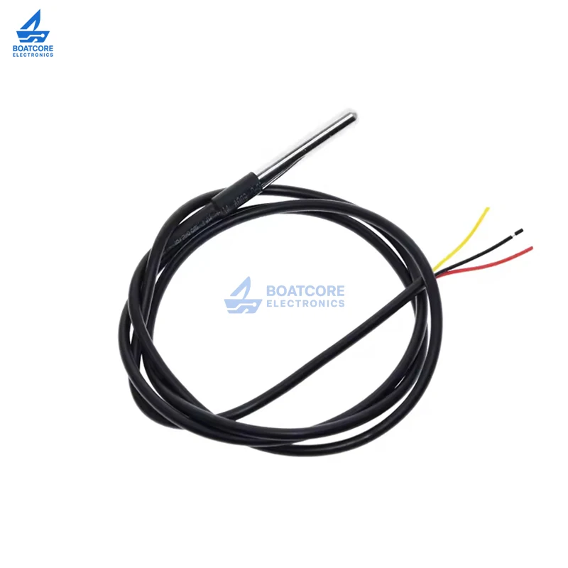 1PCS DS18B20 DS1820 Waterproof Stainless Steel Temperature Sensor Probe 1/2/3 Thread 18B20 Cable for Arduino