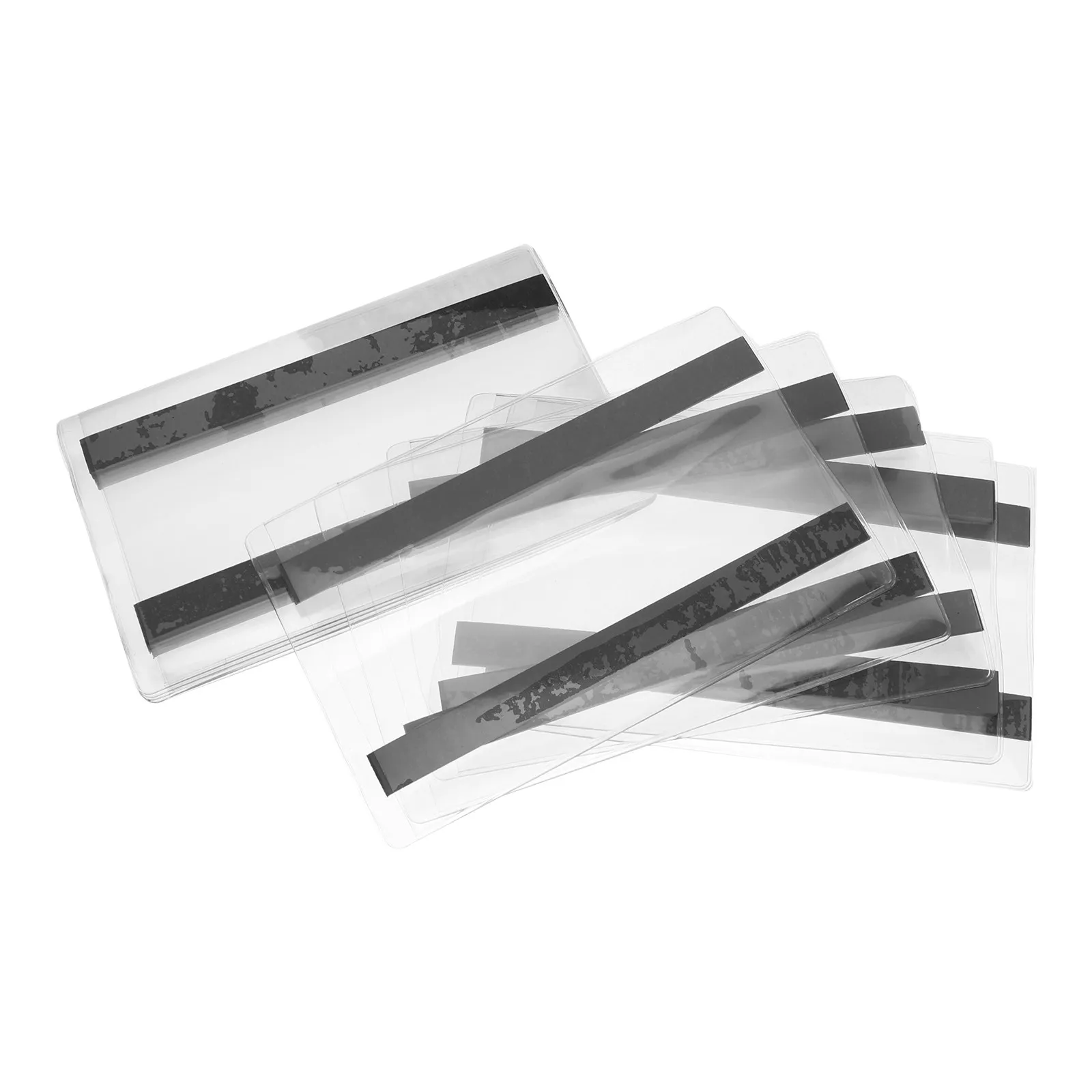10Pcs Magnetic Label Holder Magnet Price Holder For Supermarket Price Display Teacher Transparent Pouches