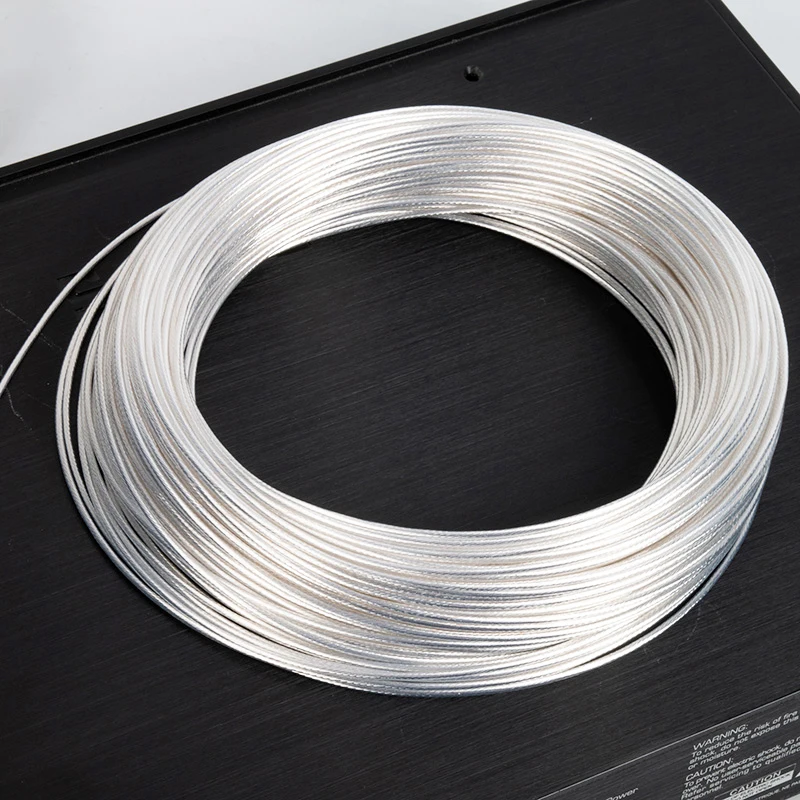 سلك مطلي بالفضة 6N OCC متعدد النواة عالي النقاء سلك نحاسي كريستالي واحد لتقوم بها بنفسك كابل توصيل لحام إشارة مكبر للصوت