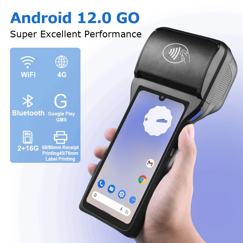 الجملة المحمولة وعرة أندرويد 12.0 مصنع آلة POS مع QR رمز الماسح الضوئي 4G نظام نقاط البيع أندرويد مع سعر الطابعة
