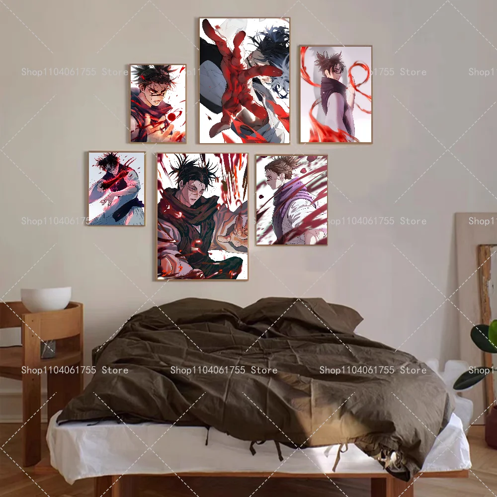 1PC Anime Jujutsu Kaisen Choso Poster Self-adhesive Art Waterproof Paper Sticker Coffee House Bar Room Wall Decor