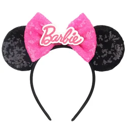 Cute cartoon new Mickey headband sequin bow festival children's hair accessories amusement park headband headband