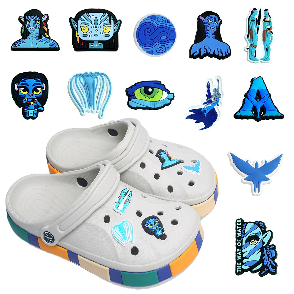 12pcs famous sci-fi movie Avatar dile charm PVC shoes decorated clog wristband accessories for a stag and hen party gift