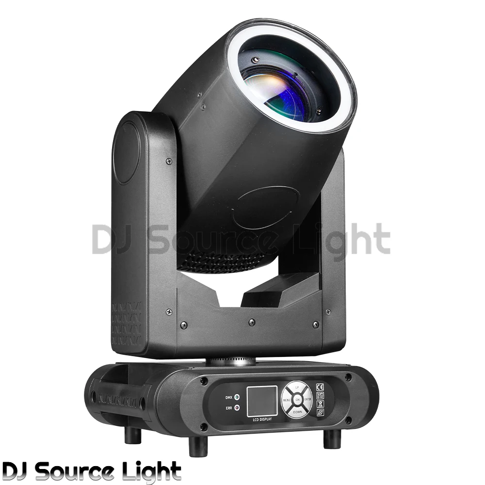 LED 300W Beam Moving Head Light With Ring Gobo Frost Focus Rainbow Effect  DMX512 For DJ Disco Club Show Stage Lighting Effect