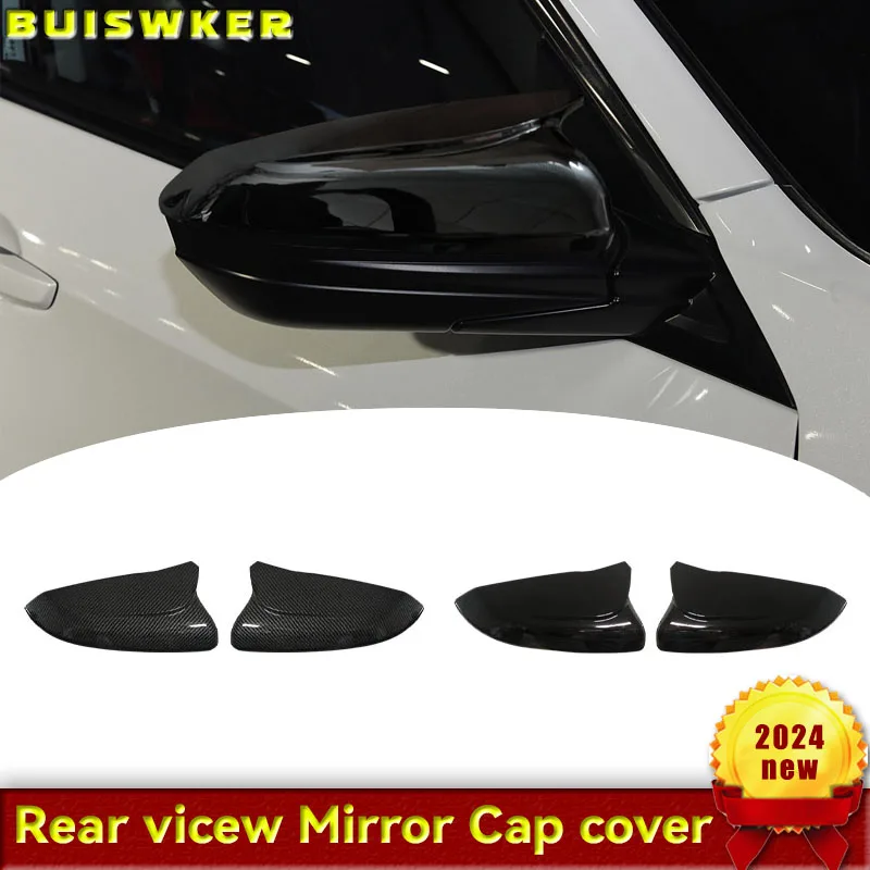 

For Honda Civic 10th 2016 2017 2018 2019 2020 Rearview Side Mirror Cover Wing Cap Exterior Door Rear View Case Trim Carbon Fiber