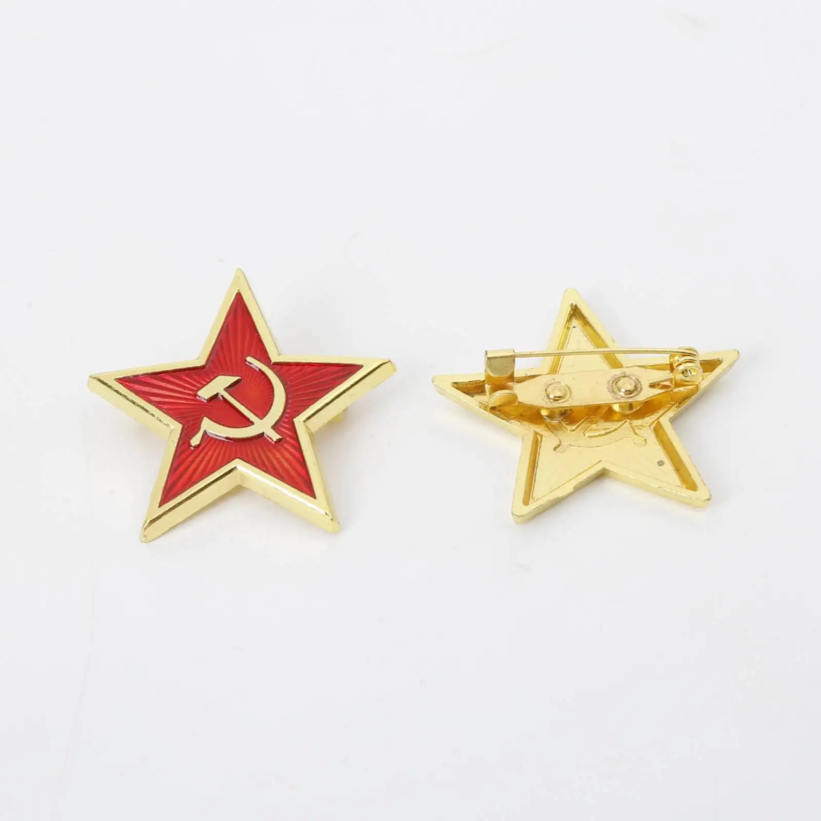 Russische doppelköpfige Adler Sichelhammer UdSSR Sowjetunion Brosche für Frauen Männer Anstecknadel Kleidung Hut Abzeichen Schmuck Geschenke – Detail 3