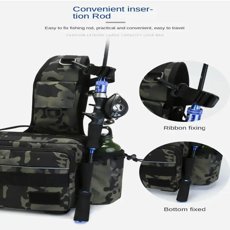 남성용 낚싯대 가방, 싱글 숄더, 루야 낚시 릴 케이스 가방, 낚시 여행 숄더백, 보관 백팩