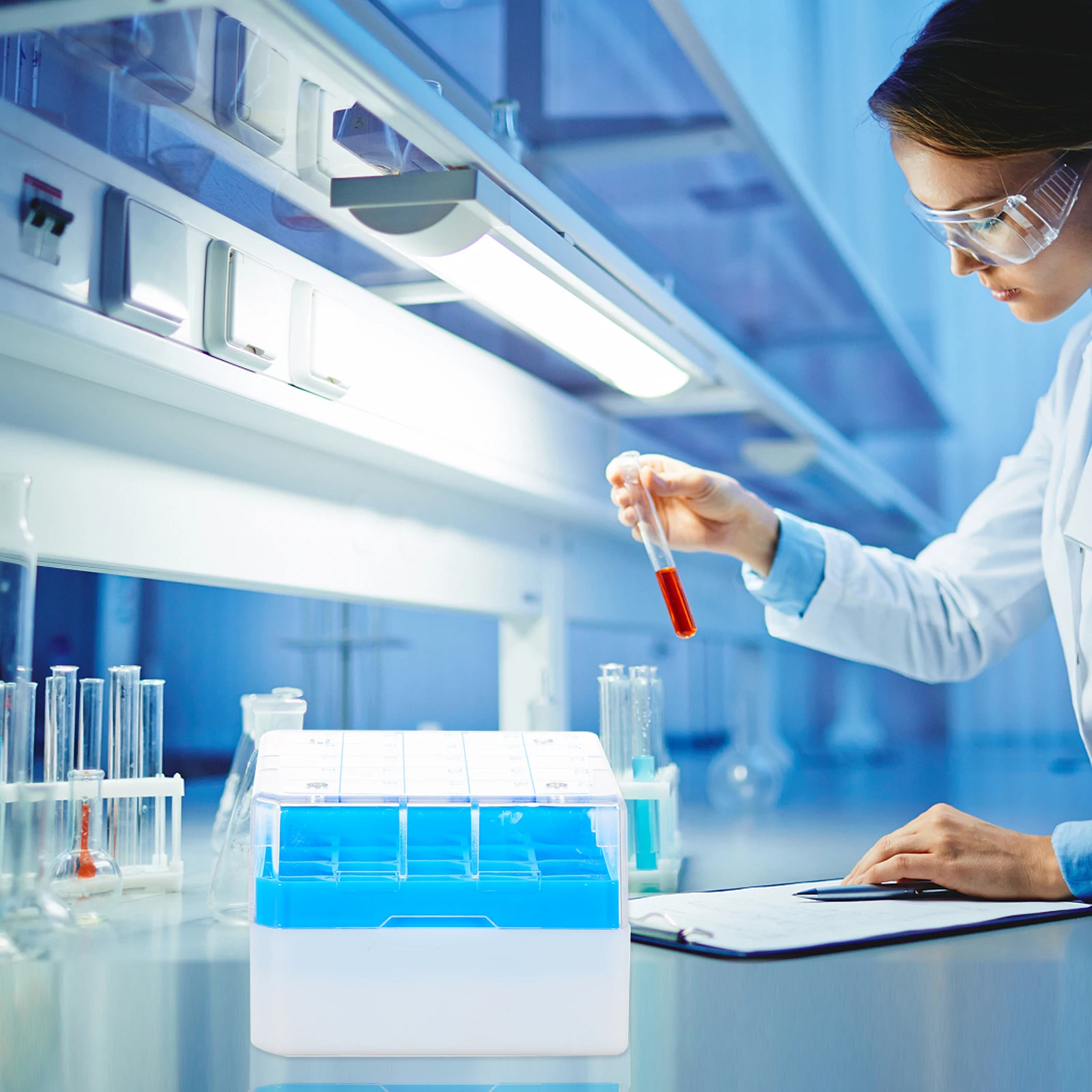 

25 -grid Cryovial Freezer Boxes Tube Container Cryogenic Pc Cryovials