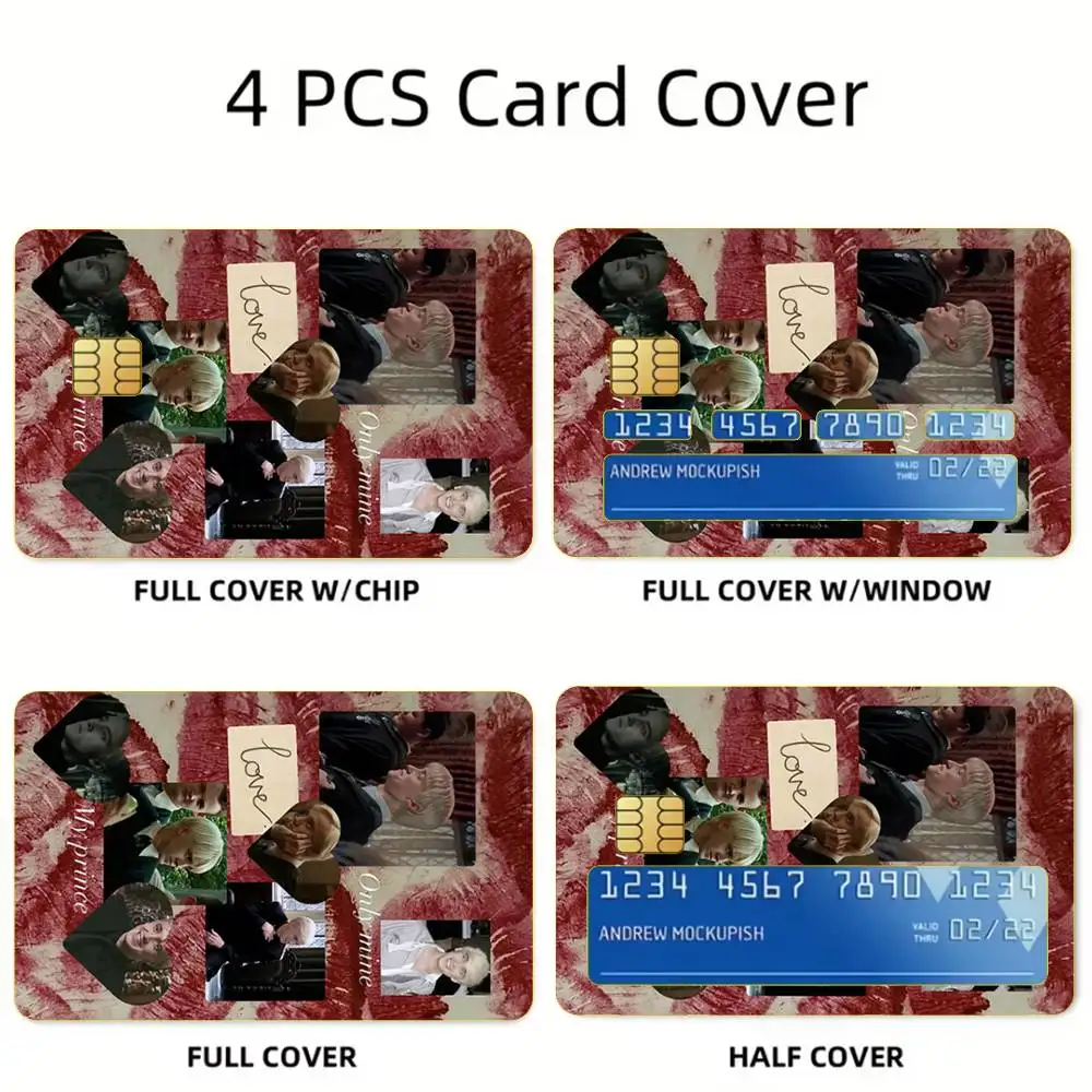 Collage D-Draco Malfoy Card Stickers For Debit Bank Credit Cards Metro Bus Pass Sticker Decoration Cover 4PCS Card Skin