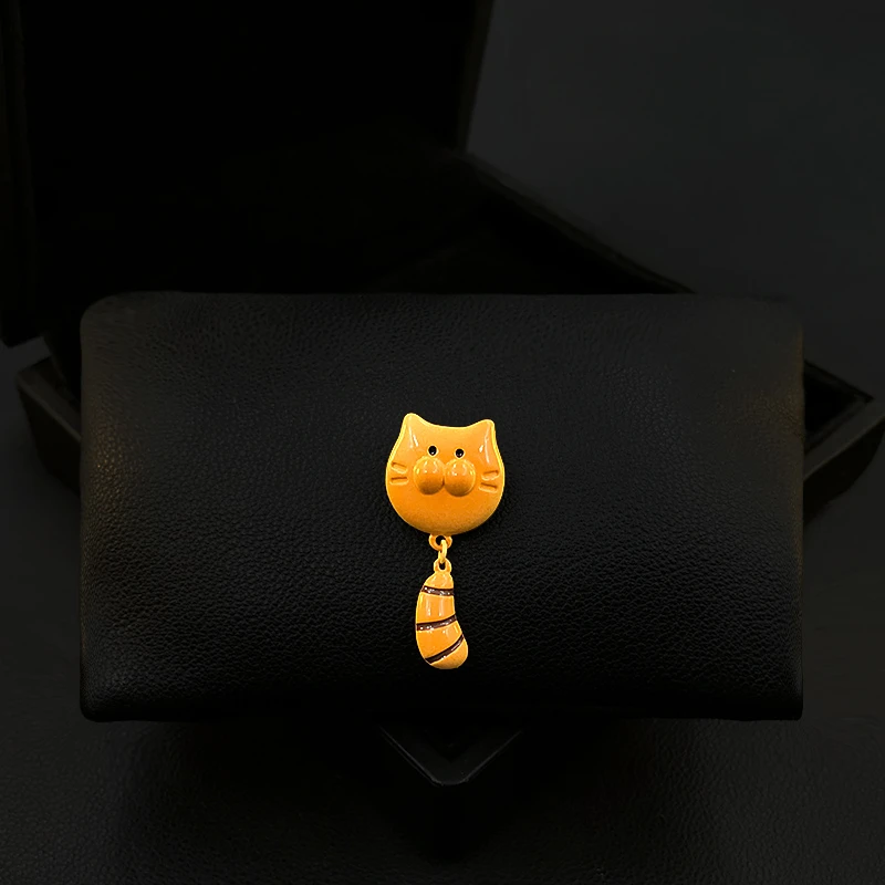 

Cartoon Cute Yellow Cat Brooch Women Design Sense Niche Coat Fashion Collar Pin Sweater Corsage Jewelry Clothes Accessories 5807