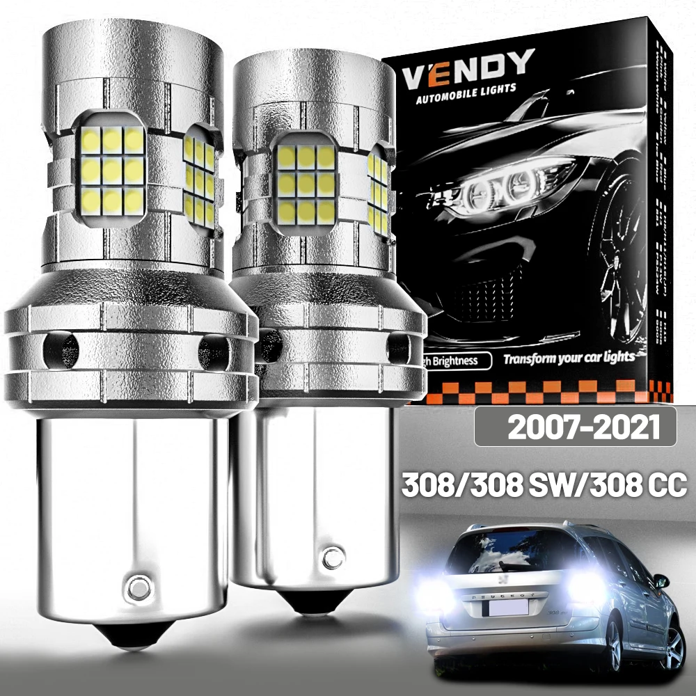 2 stücke LED Reverse Licht Für Peugeot 308 SW I II CC 2007-2021 Backup Lampe 2007 2009 2010 2011 2012 2013 2014 2015 2016 Zubehör