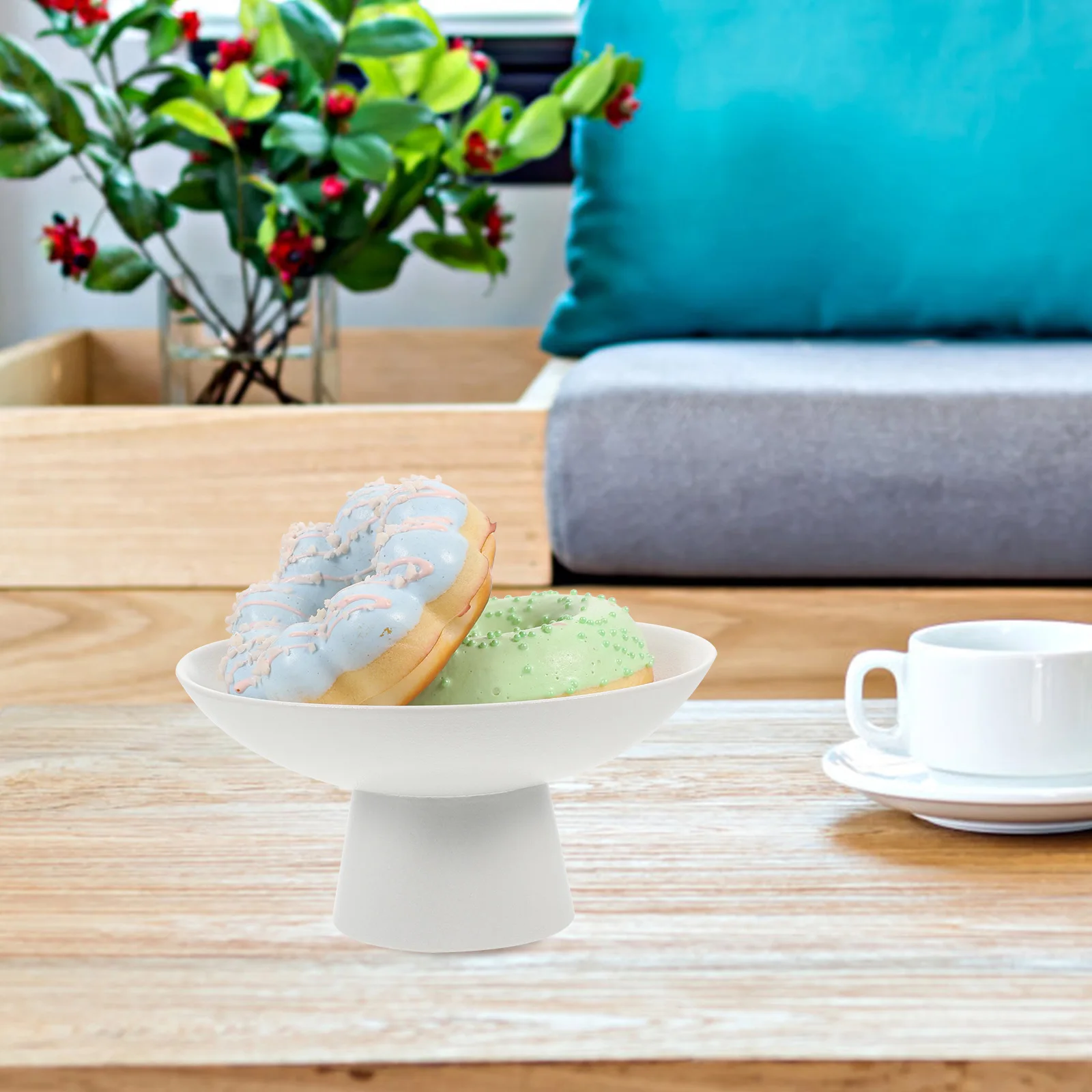 

Яркая цветная ваза для фруктов на ножках, керамический сервировочный поднос, пьедестал, подставка для десерта для дома, вечеринки, кухни, корзина с фруктами, керамика