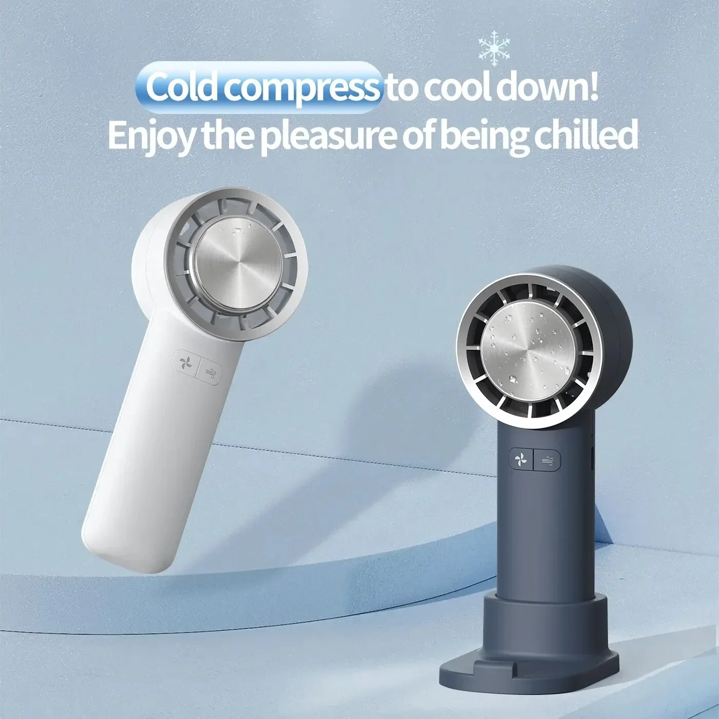 

Handheld Small Fan Semiconductor Refrigeration Mini Fan 2000mAh USB Charging High Speed Violent Turbo Fan Summer Gift