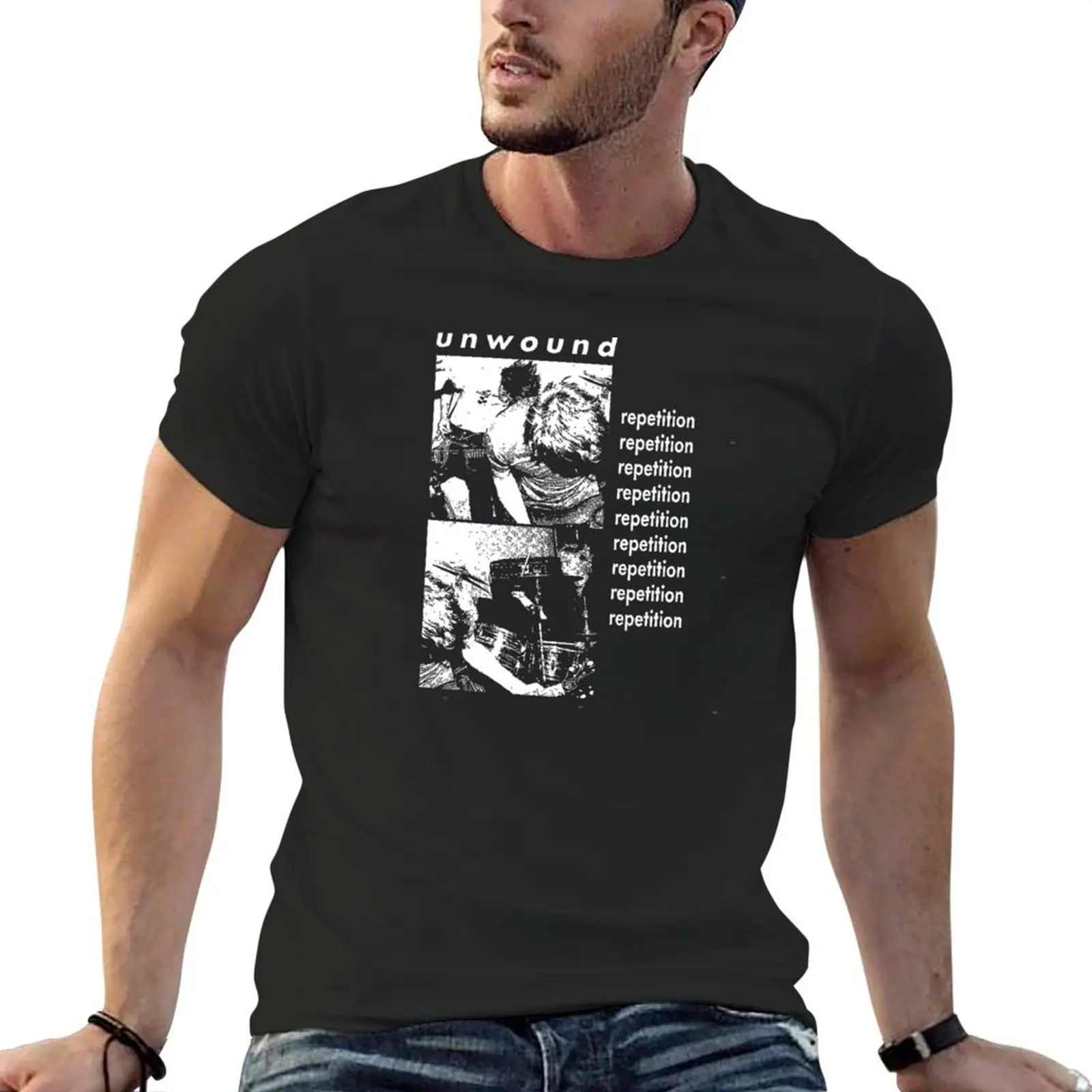 Unwound Repetition T-Shirt vintage t shirts heavyweights black t shirts for men