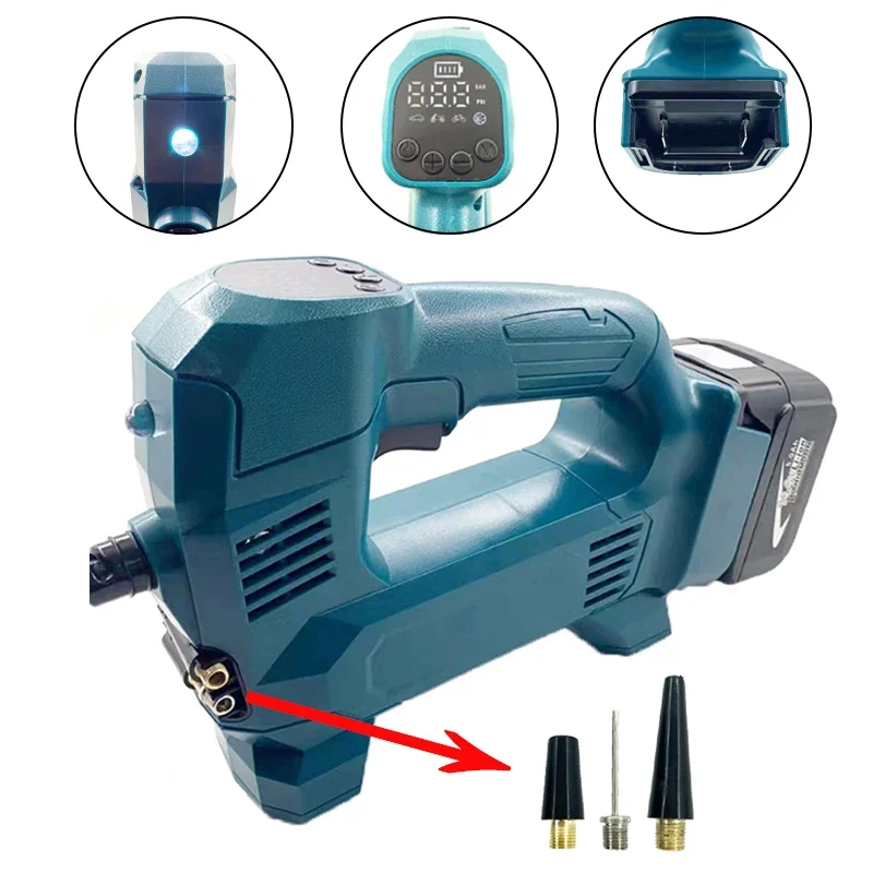 High Pressure Cordless Inflatable Pump With Digital Display Portable Car Electric Air Pump For Makita 18V Battery Pneumatic Tool