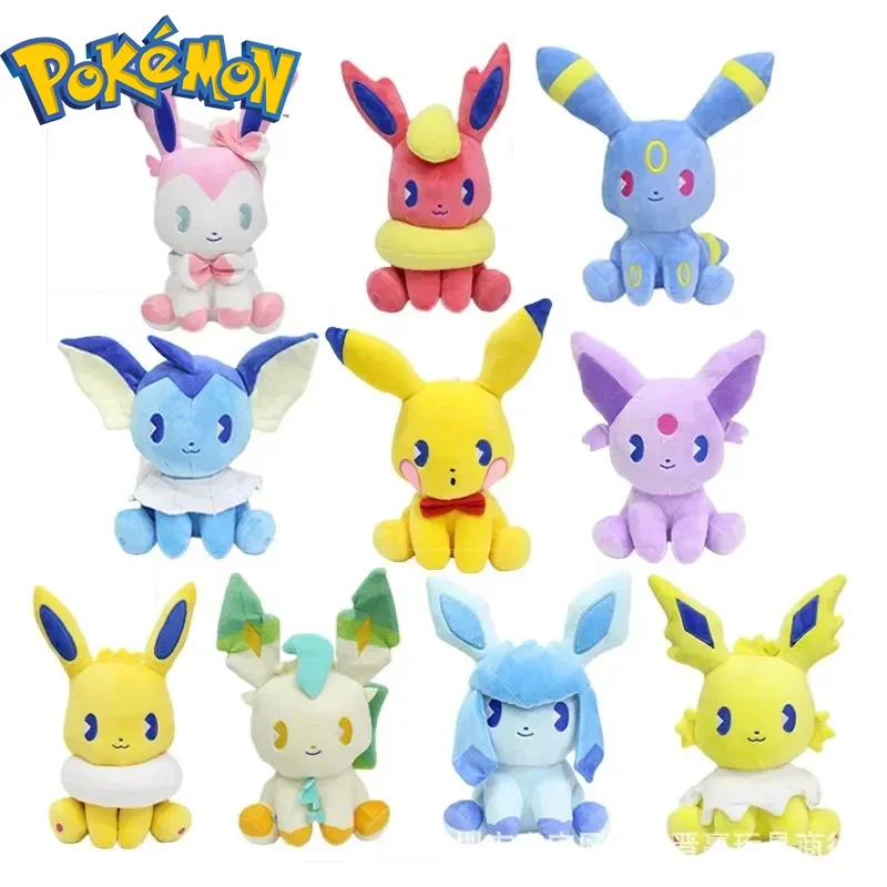 12cm Pokemon Eevee Family Series 10 Styles Random Stuffed Toys Random 1pcs Vaporeon Jolteon Flareon Plush Doll Cute Soft Gifts