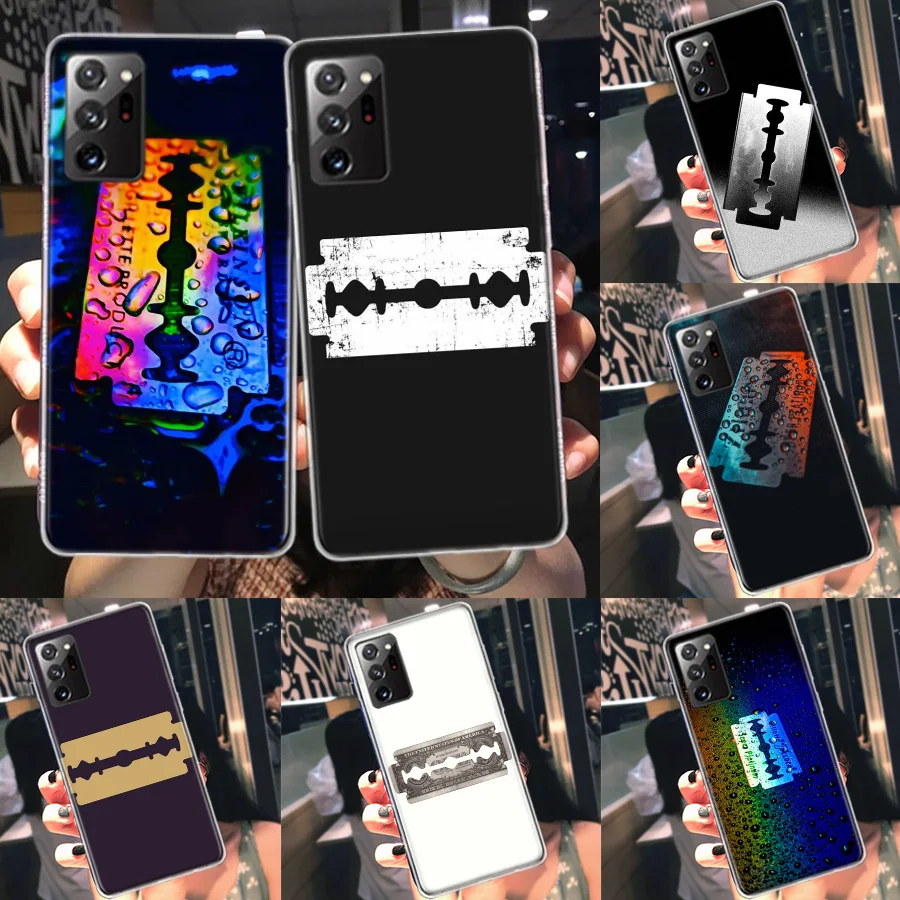 Scheermesje Telefoon Case Voor Galaxy S25 + Ultra Samsung A12 A22 A32 A42 A52 A52S A72 A54 A34 A24 A14 A73 A53 A33 A23 A13 F52 Cover