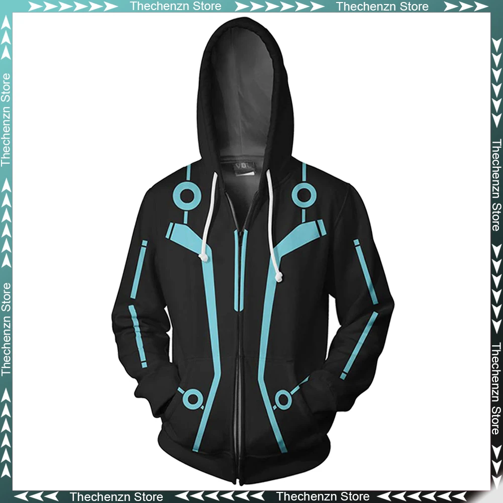Vestido de lujo Tron Sam Flynn Cosplay para hombres Sudadera con capucha ropa disfraz 2010 película Halloween adulto hombre juego de rol fantasía traje de fiesta
