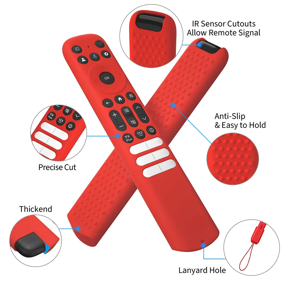 Silicone Cover Anti Slip Silicone Skin Sleeve Shockproof Television Remote Cover for TCL RC813 FMB1/RC923 FMB3/RC902V FMR1/4/5