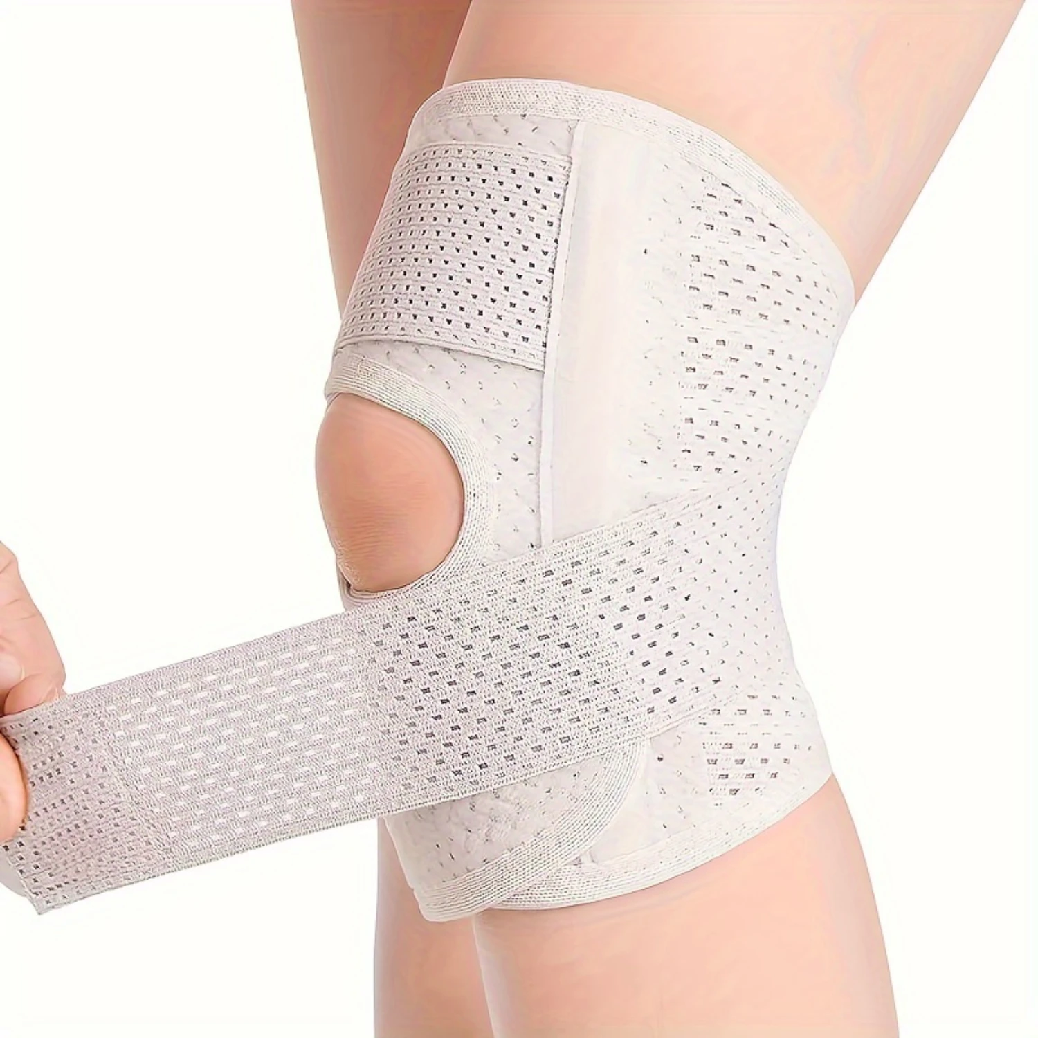 1pc Compression Knee Sleeve Brace, Adjustable Breathable Knee Support, Suitable For Men And Women, Improved Circulation