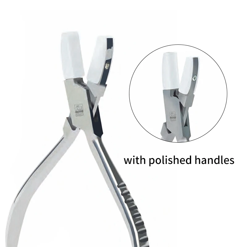 ANTILOPE Flat Nose Pliers 130mm, Plastic Jaws & Polished Handles, Scratch-Free for Delicate Jewelry Component Handling