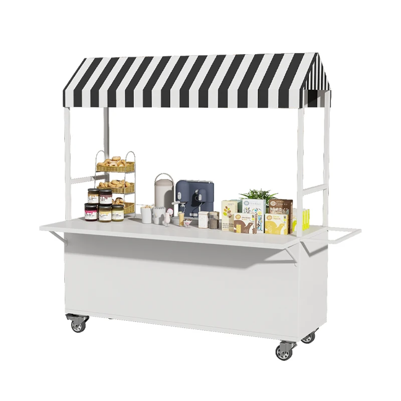 

Wrought iron stall trolley mobile Internet celebrity outdoor promotion float snacks night market shopping mall square food roads