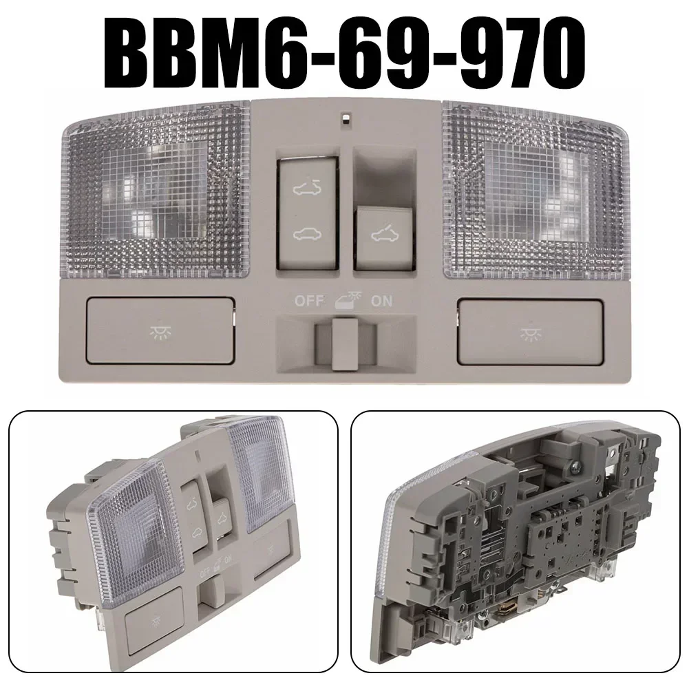 Overhead Console Reading Light BBM6-69-970 For Mazda 3 2010-2013 Sunroof Gray Interior Doom Roof Map Ceiling Lamp Switch Button