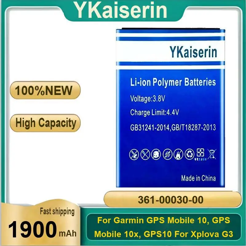 

Сильная совместимость с аккумулятором для устройства Garmin Gps Mobile 10, 10X, GPS10 Xplova G3 1900 мАч 361-00030-00