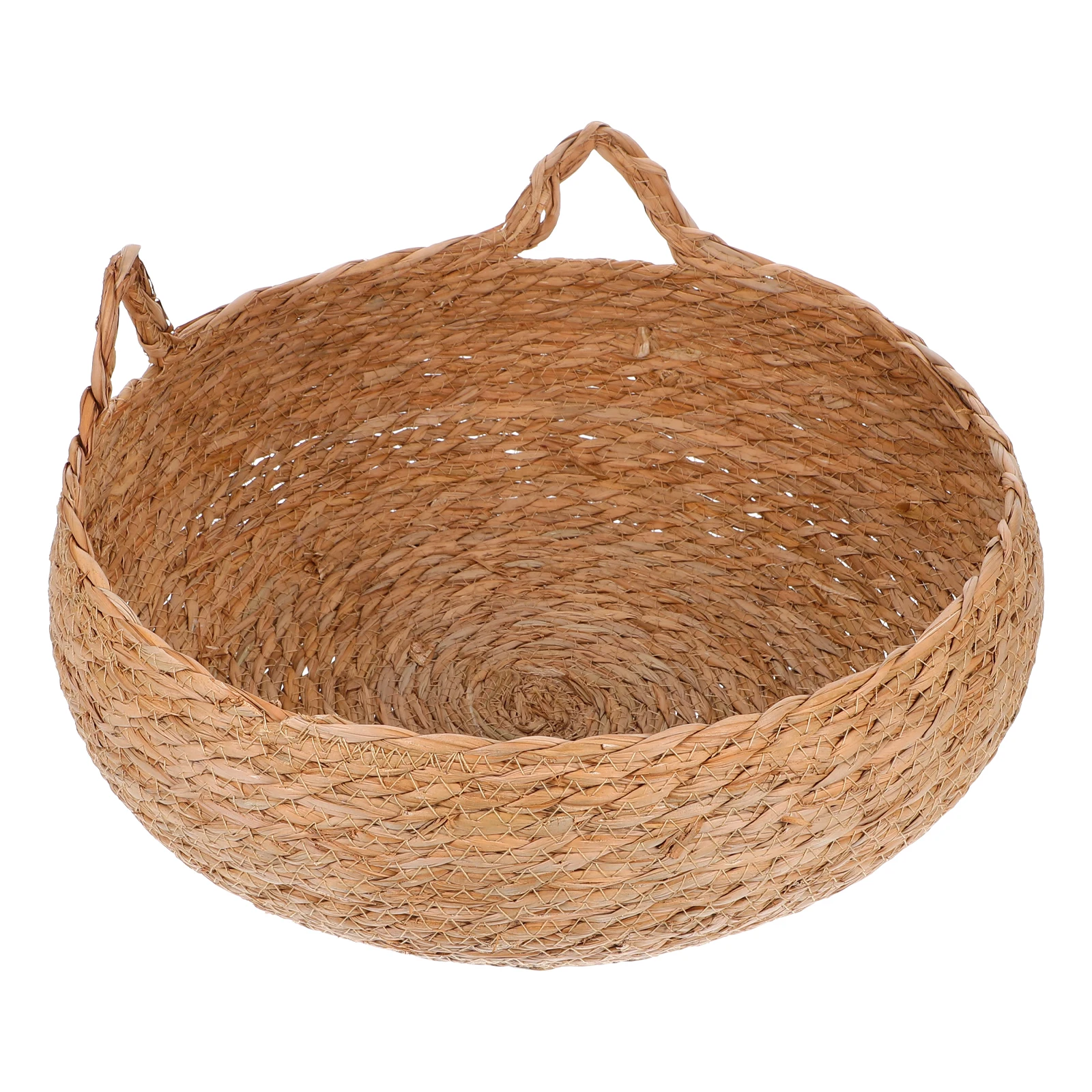 

Rattan Cat Natural Handwoven Pet Nest Round Bed For Cat Warm Cozy Cave Round Dog Basket Beds Small Cattail Grass