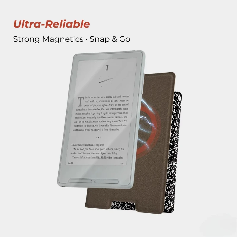 Composition E-Book Case for XTEINK X4 Classic Reader X4 V2 Magnetic Protective Case Anti-fall Folio Cover Skin Protective Shell