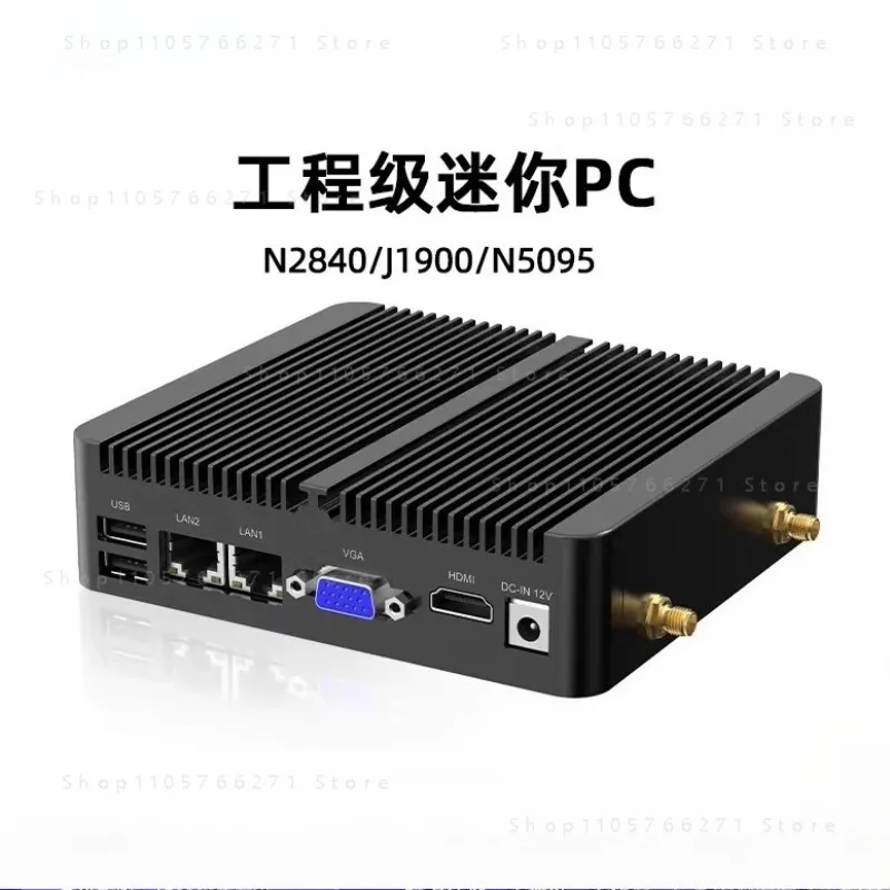 Industrial Mini PC Low Power Embedded Fanless Dual LAN Dual Serial Port 4G Wireless Communication