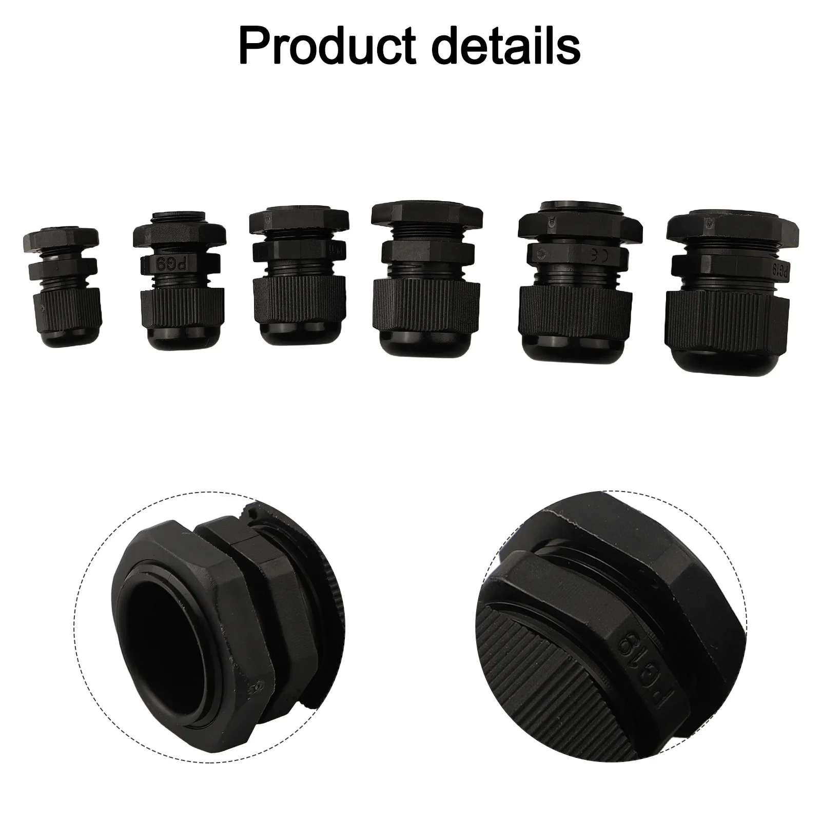 

Cable Gland Kit Waterproof Cable Gland Outdoor Use Alkalis Resistant Compression Resistant High-quality Nylon PA