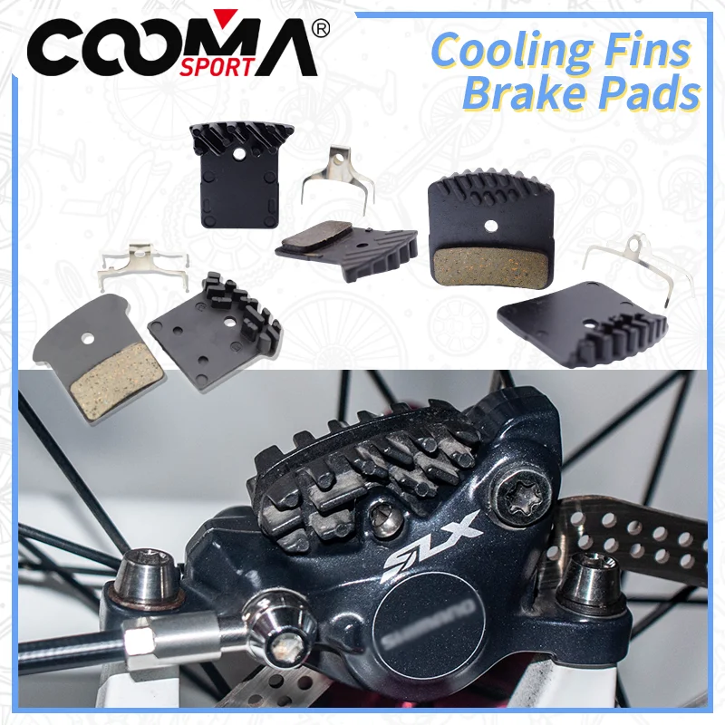 Cooling Fins Brake Pads for Shimano XTR, XT, SLX, Deore, Dual Ace, ULTEGRA, 105, TIAGRA, METREA, GRX and ZEE, SAINT Caliper