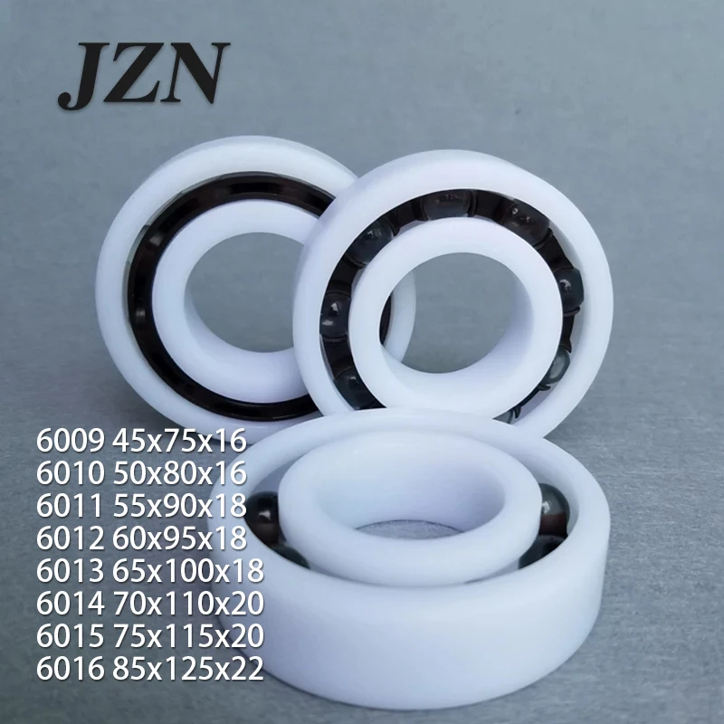 45x75x16 50x80x16 1PCS 6009 6010 6011 6012 POM bearing Plastic bearing 6013 6014 6015 6016 Corrosion-resistant acid and alkali