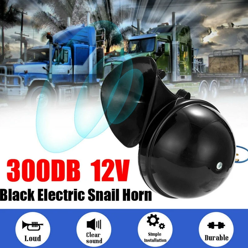 

Loud 300DB 12V Electric Snail Horn Air Horn Raging Sound For Car Motorcycle Truck Boat Crane