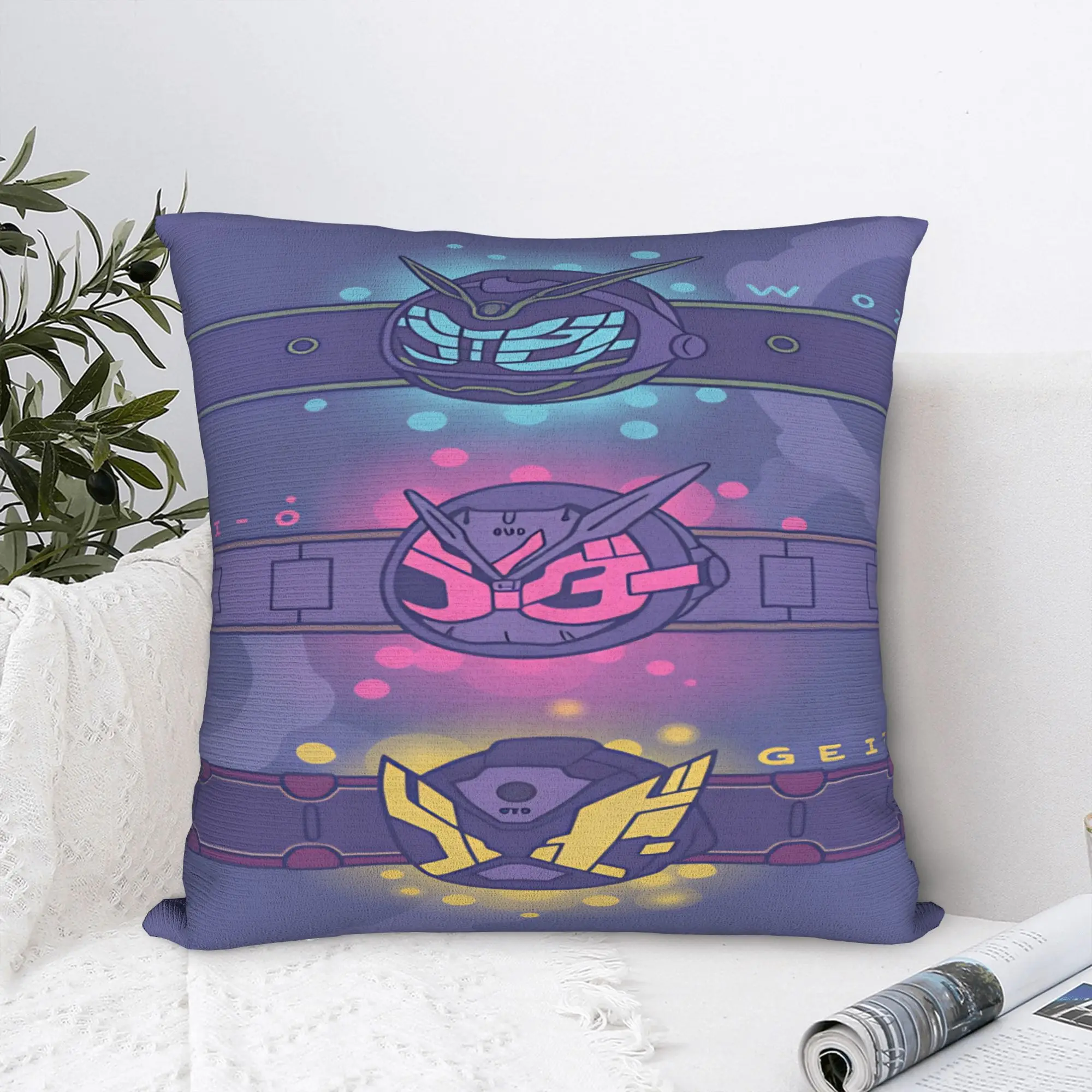 Kamen Riders Pillow Case  Comfy Pillow Cover For Living Room Bed Chair Cute Funny Pillowcases