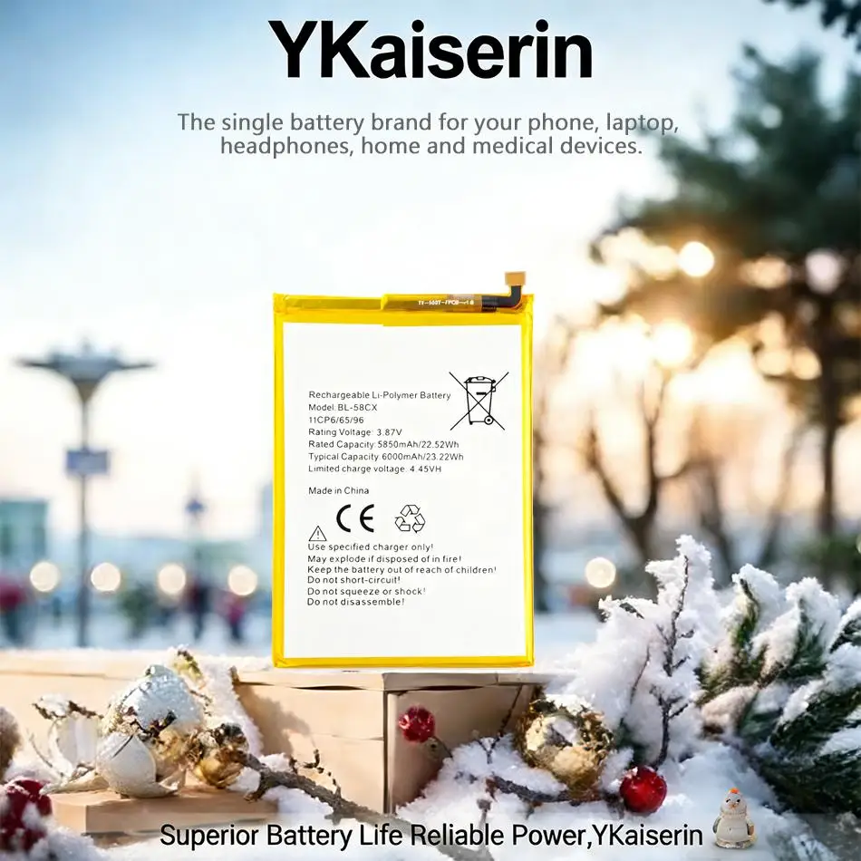 

Долговечная аккумуляторная батарея BL-58CX для Infinix X659 Hot 10I X659B, надежный источник питания, 6000 мАч