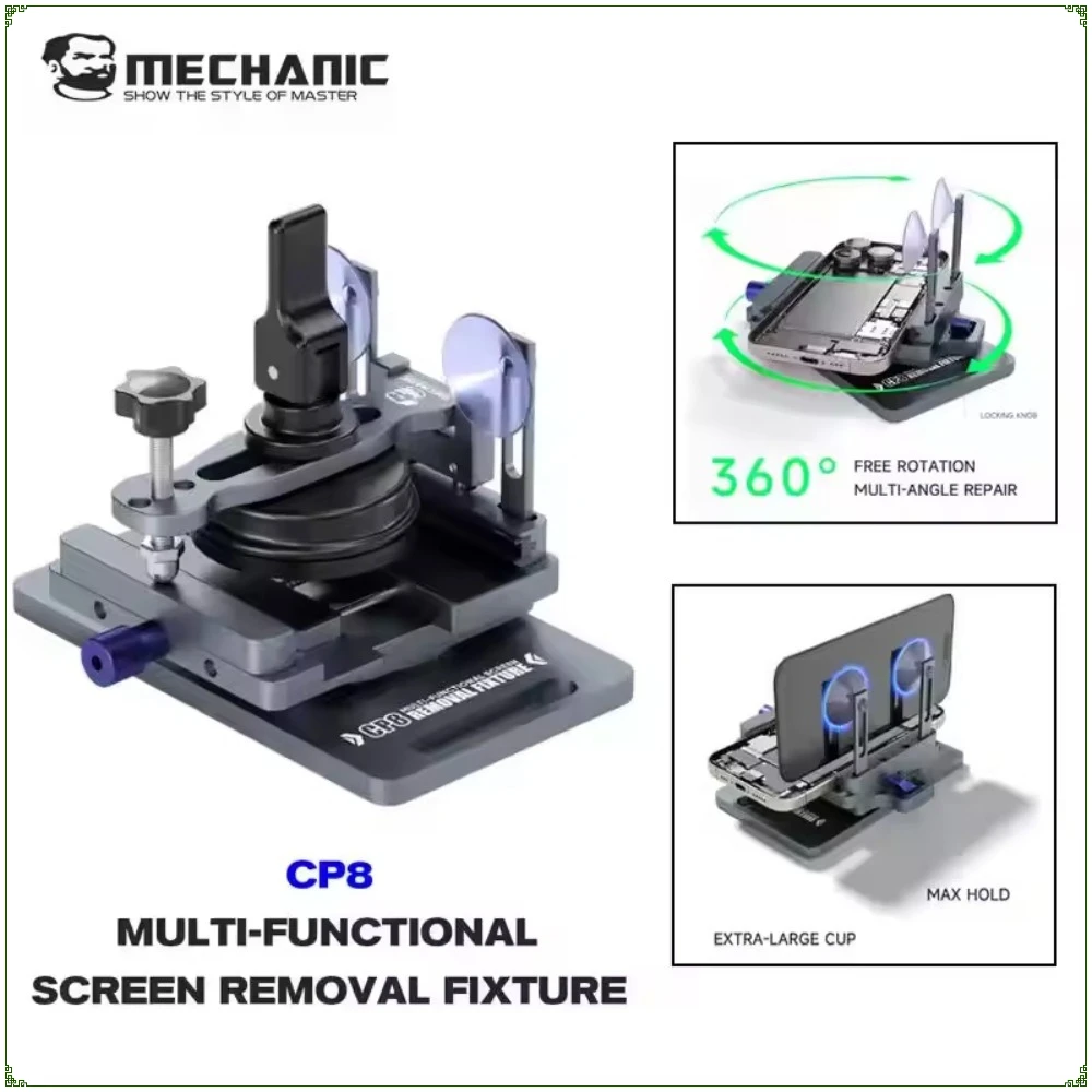 MECHANIC CP8 Multi-Functional Screen Separation Rotating Fixture Screen Side-Hanging for Mobile Phone Repair Screen Removal Tool